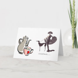 Einladung für Tee - Windhund und Extravagante Lady