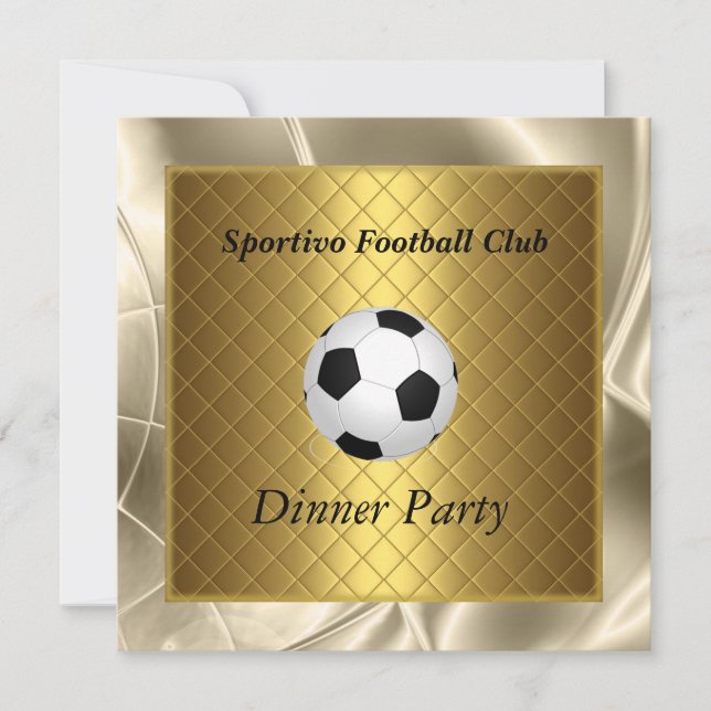 Einladung Fußball Dinner Party Football (Vorderseite)