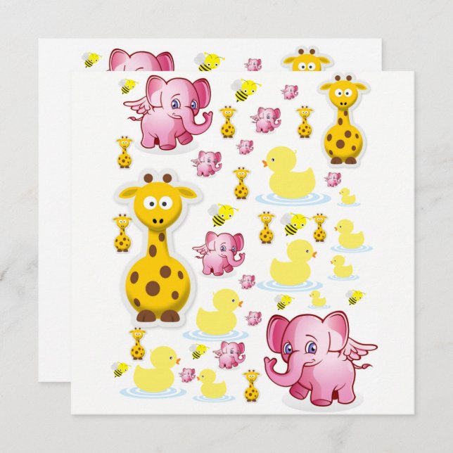 Einladung Geburtskarte (Vorne/Hinten)