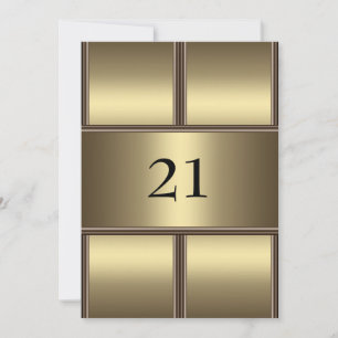 Einladung Geburtstag Gold Glamour