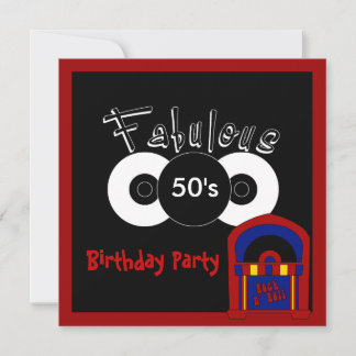 Einladung Geburtstagsparty Fabulous 50er