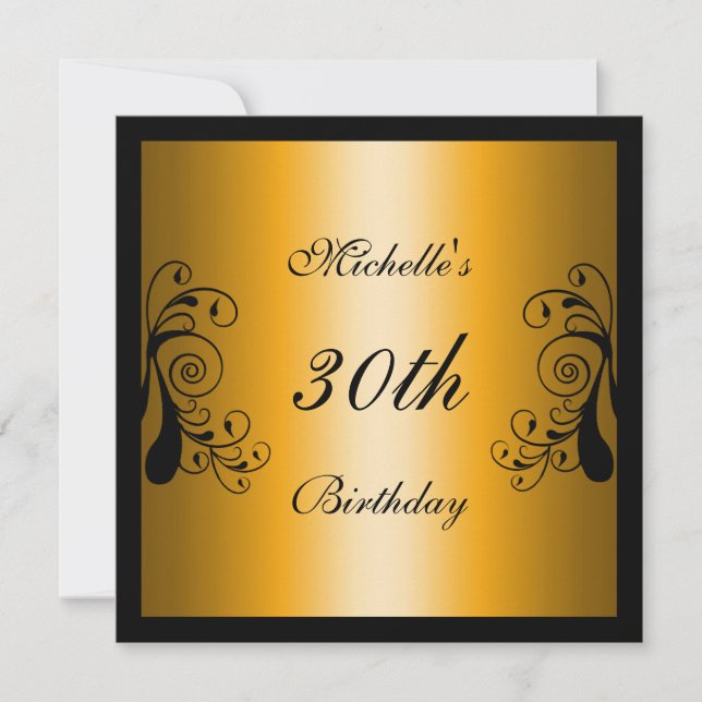 Einladung Gelb und Schwarz (Vorderseite)