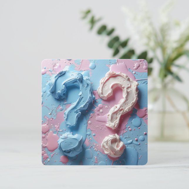 Einladung Geschlecht offenbaren Party einfache ben (Stehend Vorderseite)