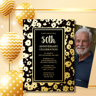 Einladung Golden zum 50. Hochzeitstag