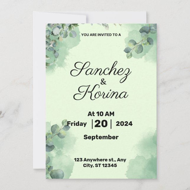 Einladung, Größe: 5" x 7", Papier: Matte, Enve Einladung (Vorderseite)