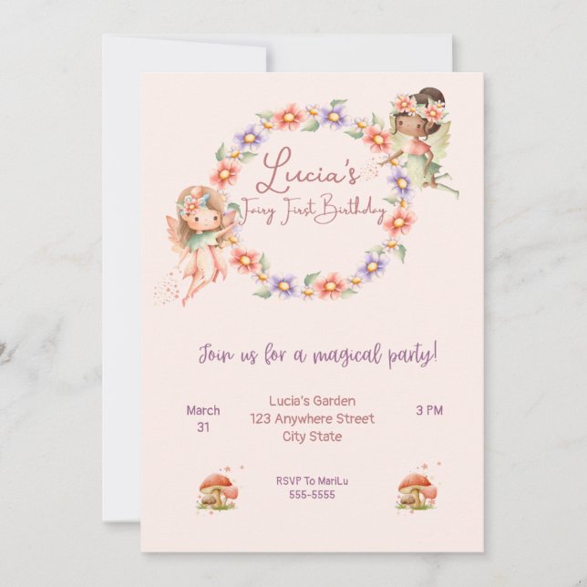 Einladung, Größe: 5" x 7", Papier: Unterschrift Einladung (Vorderseite)