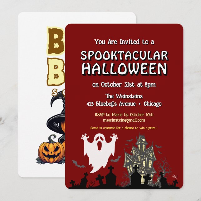 Einladung : HALLOWEEN Spooktacular #4 (Vorne/Hinten)