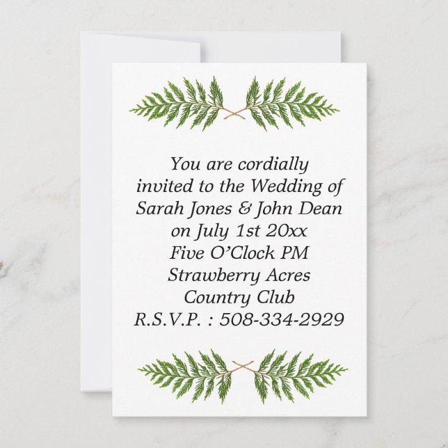 Einladung Hochzeit (Vorderseite)