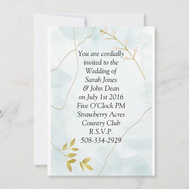 Einladung Hochzeit (Vorderseite)