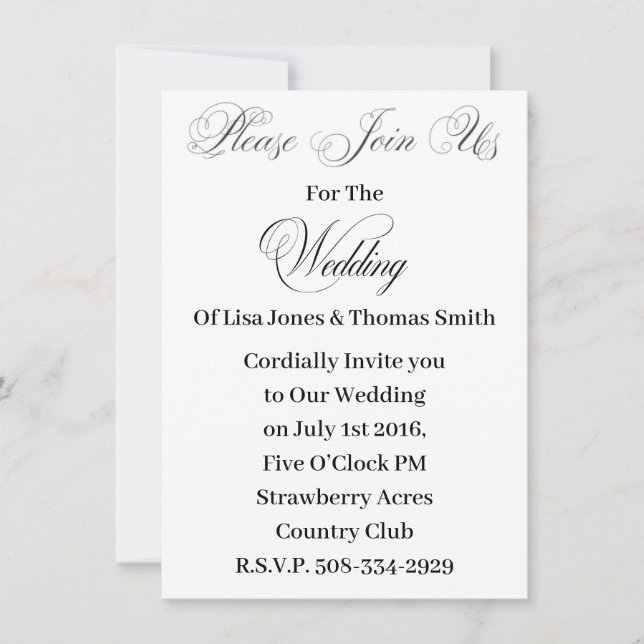 Einladung Hochzeit (Vorderseite)