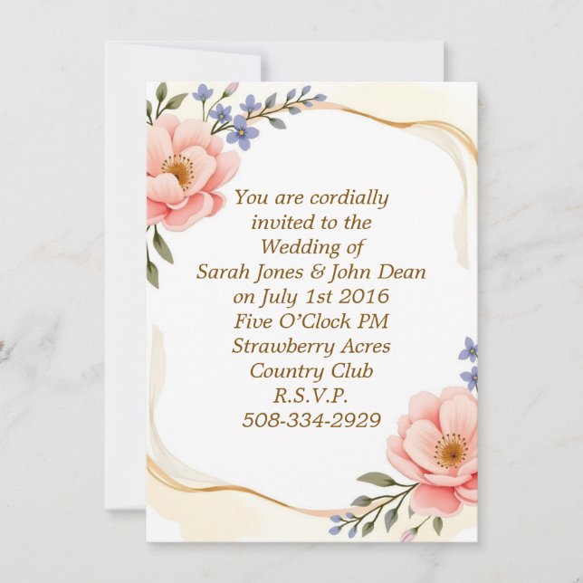 Einladung Hochzeit (Vorderseite)