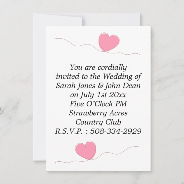 Einladung Hochzeit (Vorderseite)