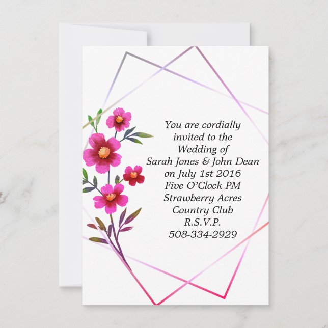 Einladung Hochzeit (Vorderseite)