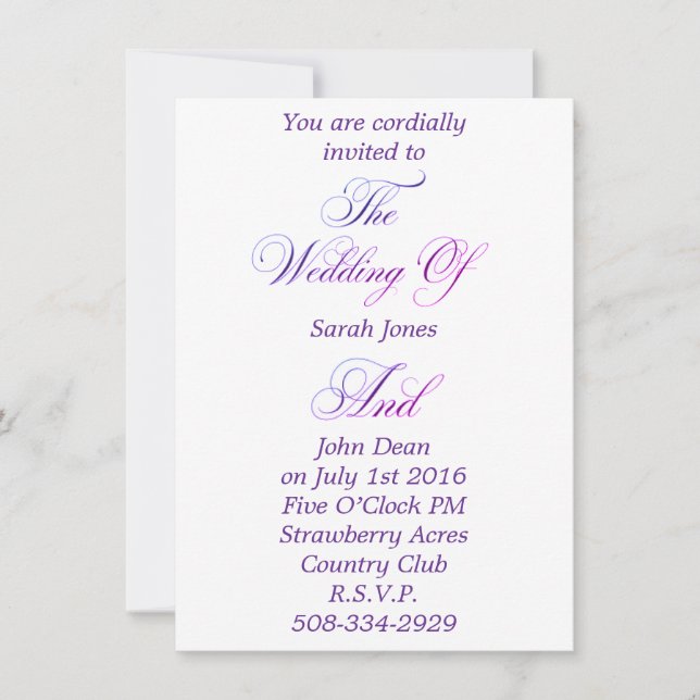 Einladung Hochzeit (Vorderseite)