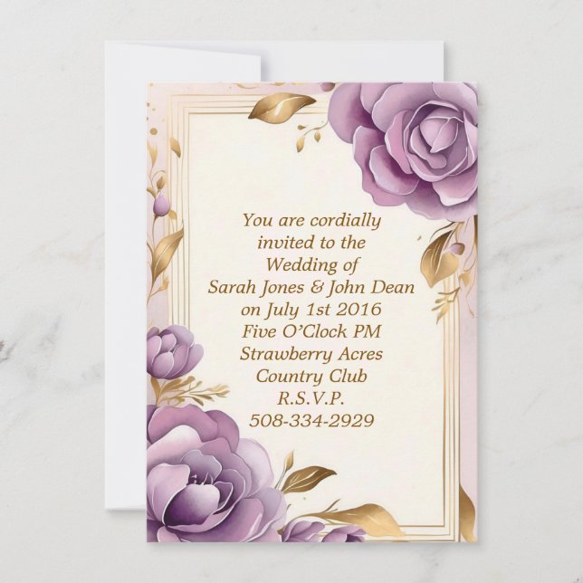 Einladung Hochzeit (Vorderseite)