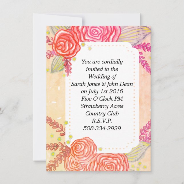 Einladung Hochzeit (Vorderseite)