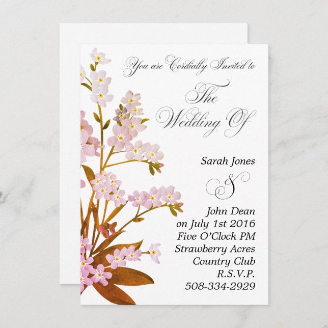 Einladung Hochzeit (Vorne/Hinten)