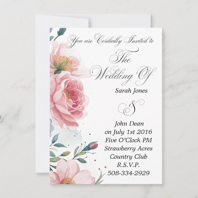 Einladung Hochzeit (Vorderseite)