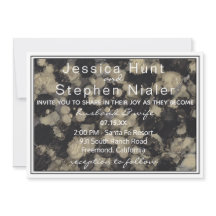 Einladung Hochzeit Elegante Tinten aus Gold N Schw