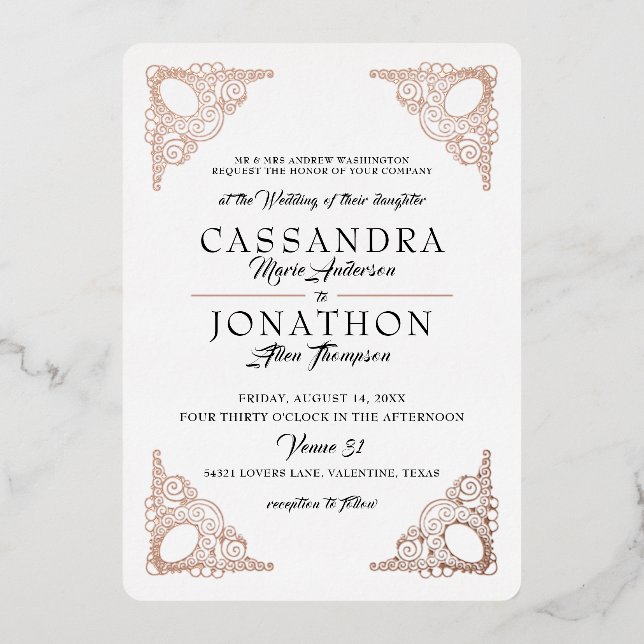 Einladung Hochzeit - Jugendstil mit Gedicht (Vorderseite)