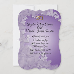 Einladung Hochzeit, Lavendel mit Ivy custo m colo