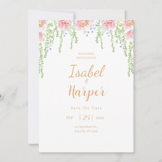 Einladung Hochzeit Märchen Liebe Einladung (Vorderseite)