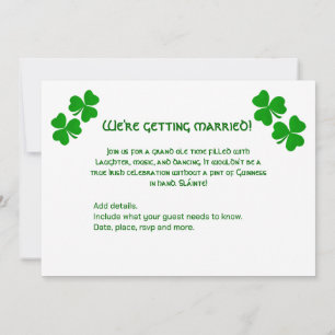 Einladung Hochzeit Verlobung Irish Kleeblatt