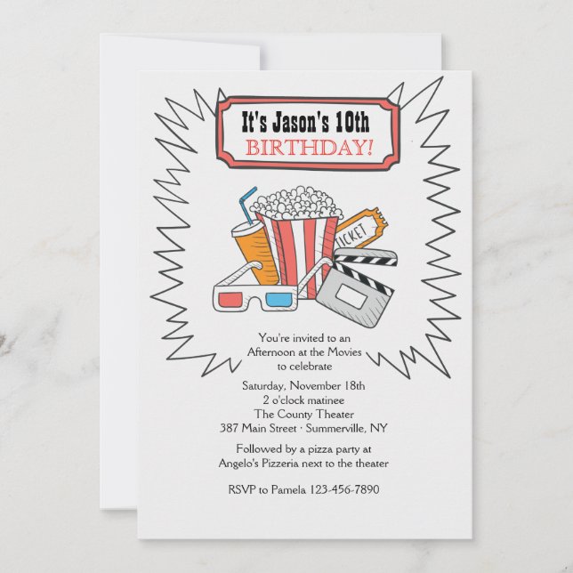 Einladung im Kino (Vorderseite)