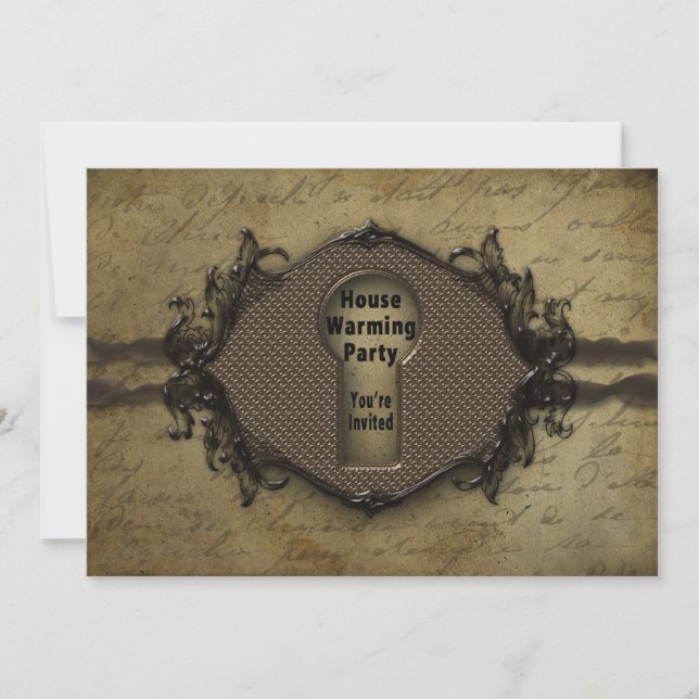 EINLADUNG IM offenen Haus - KEYHOLE/KEY-EINGANG (Vorderseite)