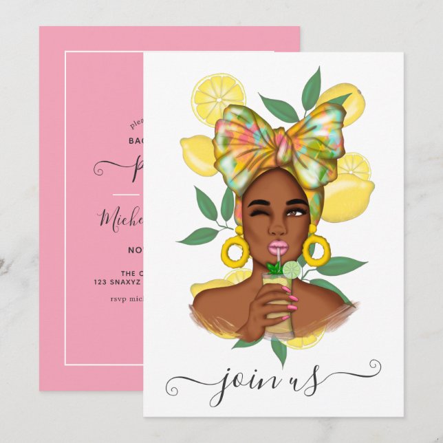 Einladung im Sommer Junggeselinnen-Abschied (Vorne/Hinten)