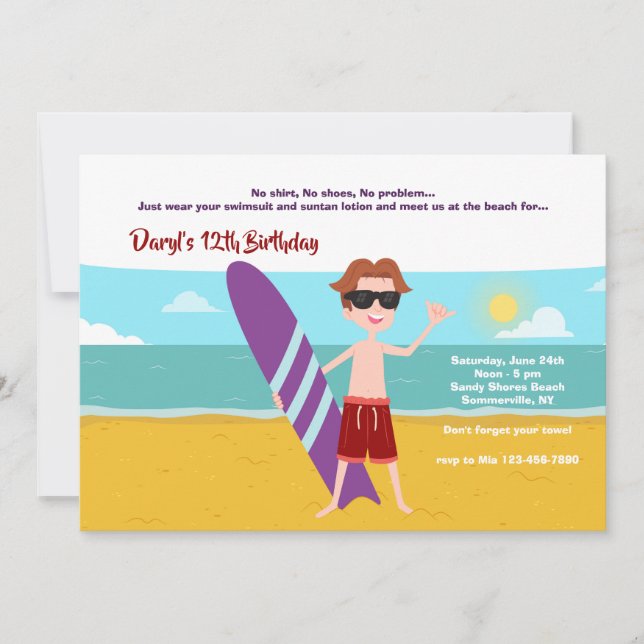 Einladung im Sommer Typ (Vorderseite)