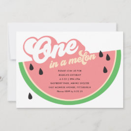Einladung in einem Melon zum ersten Geburtstag
