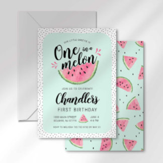 Einladung in einem Melon zum Geburtstag