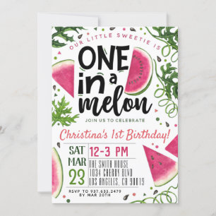 Einladung in einem Melon zum Geburtstag