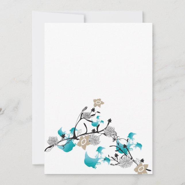 Einladung japanischer Blume (Vorderseite)
