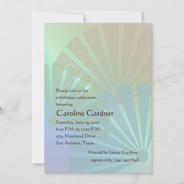 Einladung japanischer Fans zum Geburtstag (Vorderseite)