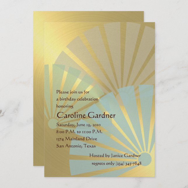 Einladung japanischer Fans zum Geburtstag (Vorne/Hinten)