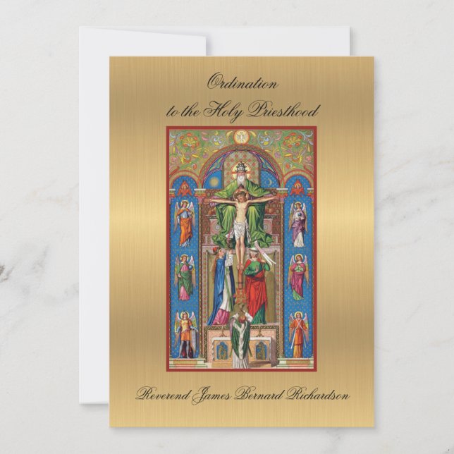 Einladung katholischer Ordination zum Heiligen Pri (Vorderseite)