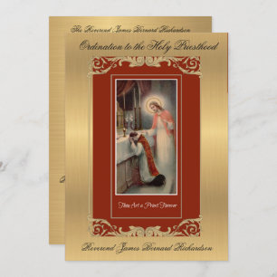 Einladung katholischer Ordination zum Heiligen Pri