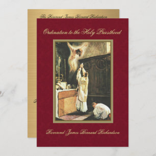Einladung katholischer Ordination zum Heiligen Pri
