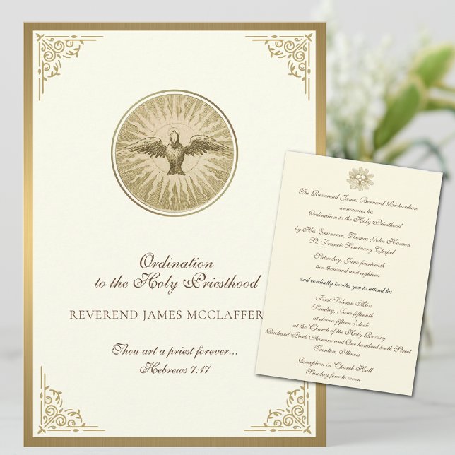 Einladung katholischer Ordination zum Heiligen Pri (Von Creator hochgeladen)