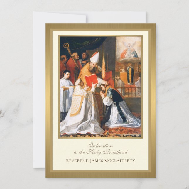 Einladung katholischer Ordination zum Heiligen Pri (Vorderseite)