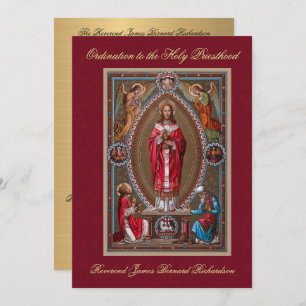 Einladung katholischer Ordination zum Heiligen Pri