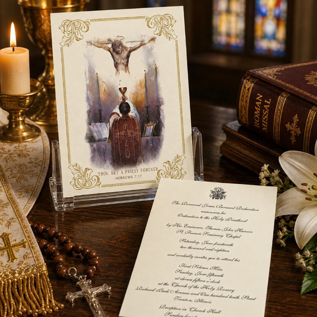 Einladung katholischer Priester Ordination Jahrest (Von Creator hochgeladen)