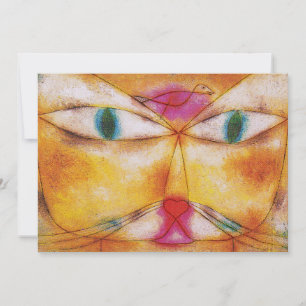 Einladung: Katze & Vogel von Paul Klee - Anpassbar Einladung
