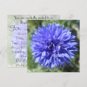 Einladung - Kornblumenblaue Junggesellenknöpfe