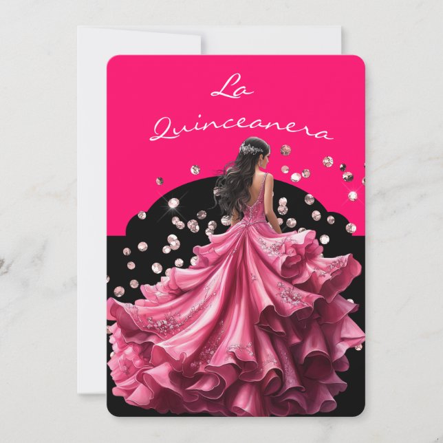 Einladung La Quinceanera (Vorderseite)