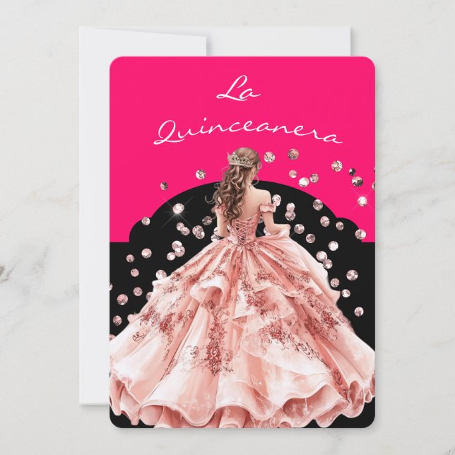 Einladung La Quinceanera (Vorderseite)