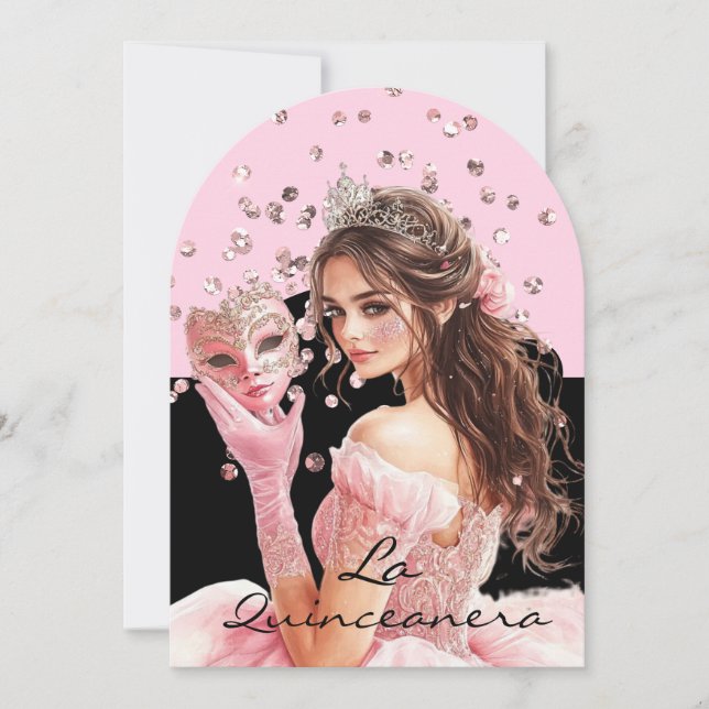 Einladung La Quinceanera (Vorderseite)
