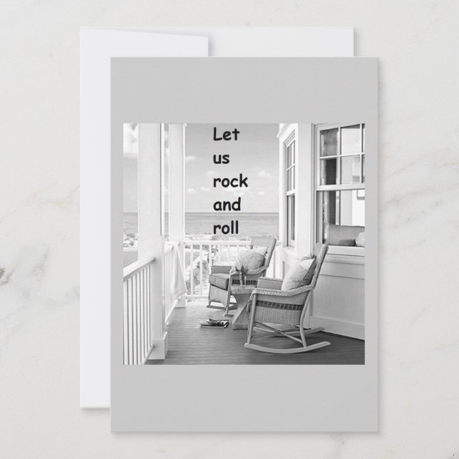 EINLADUNG "LASS US ROCK AND ROLL" (Vorderseite)